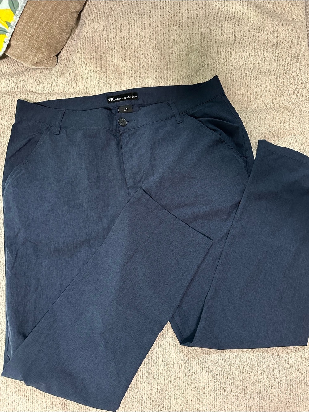 Men's Slim Fit Travis Mathew Navy Dress Pants